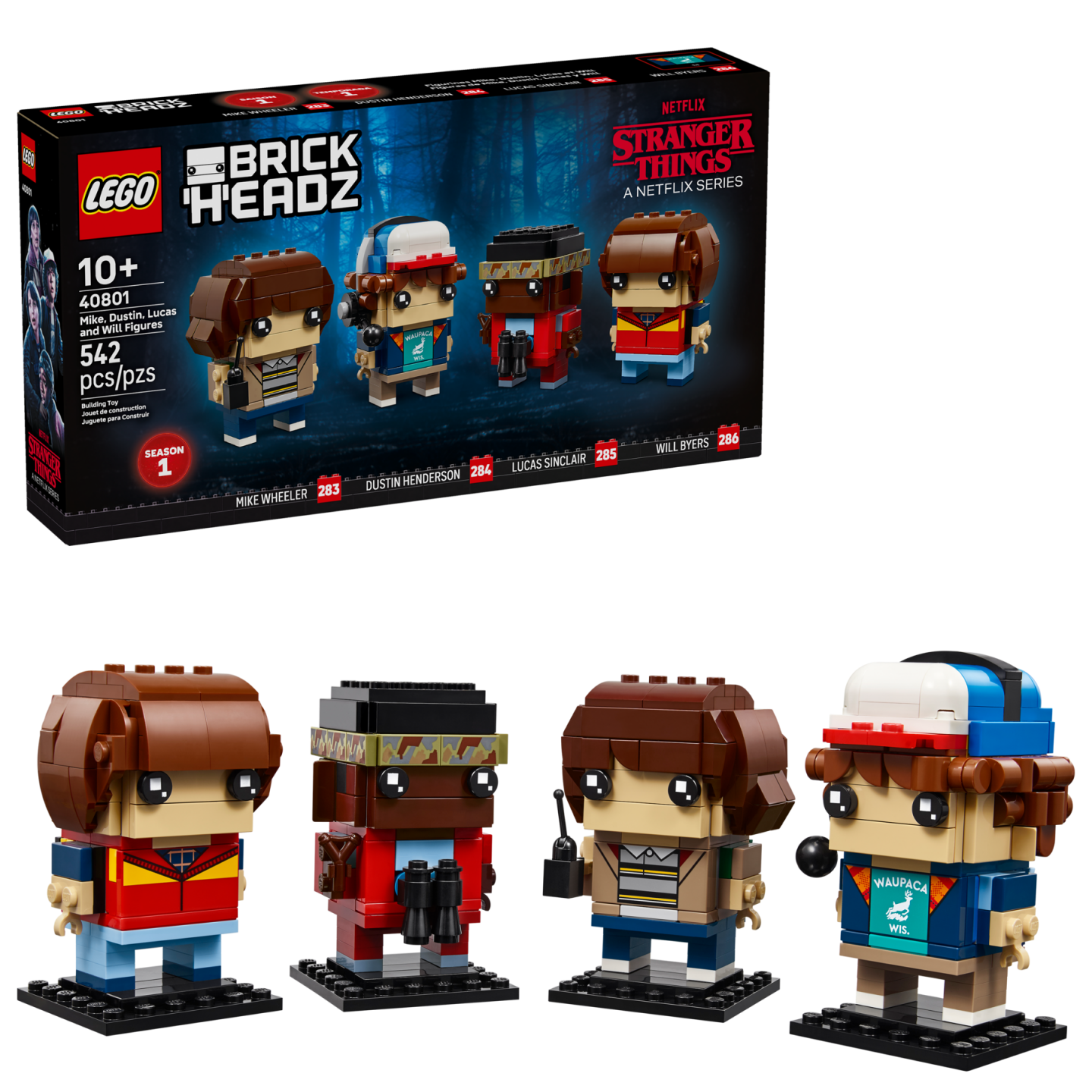 LEGO BrickHeadz 40801 Stranger Things: Mike, Dustin, Lucas en Will nu als pre-order beschikbaar