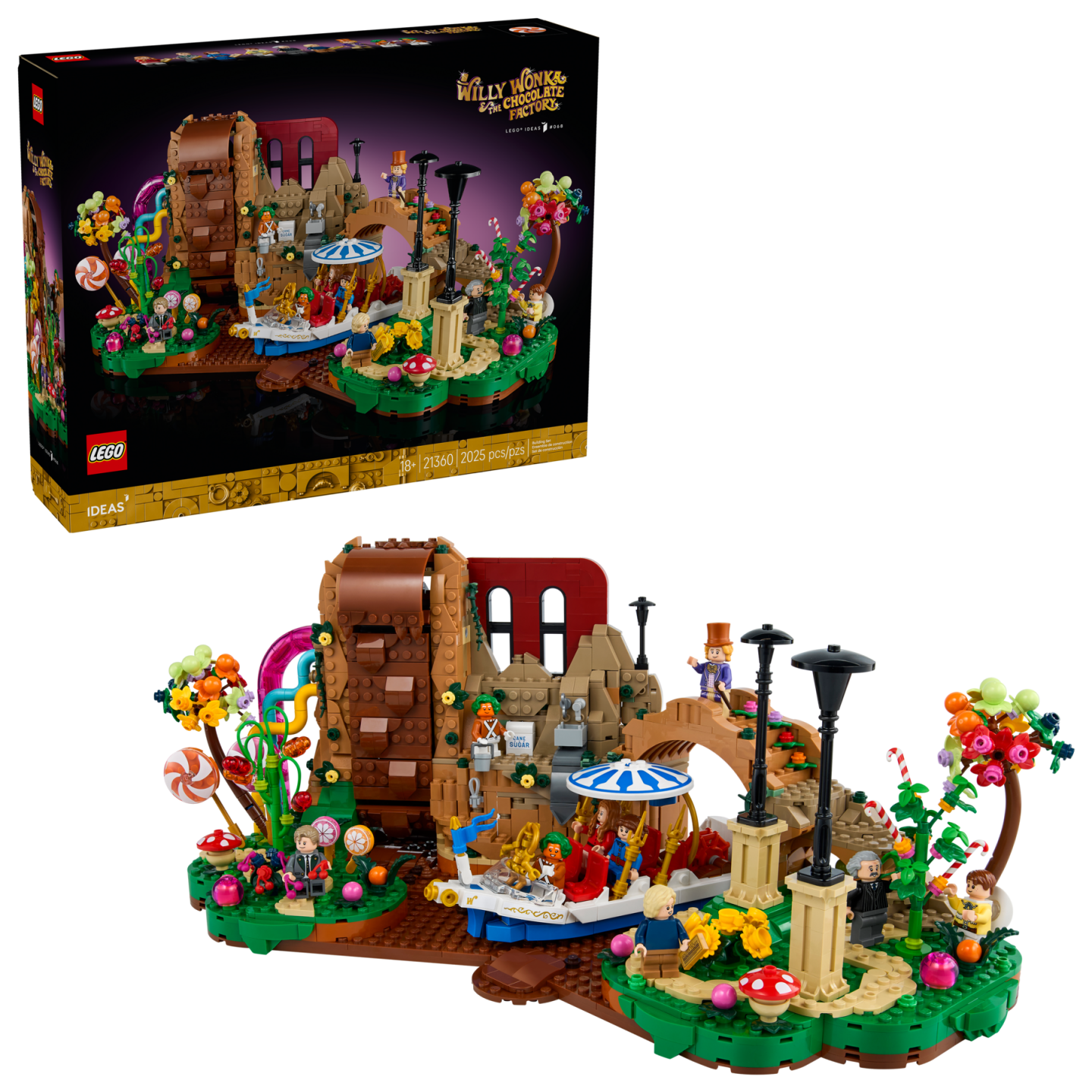 LEGO Ideas 21360 Willy Wonka & the Chocolate Factory officieel onthuld