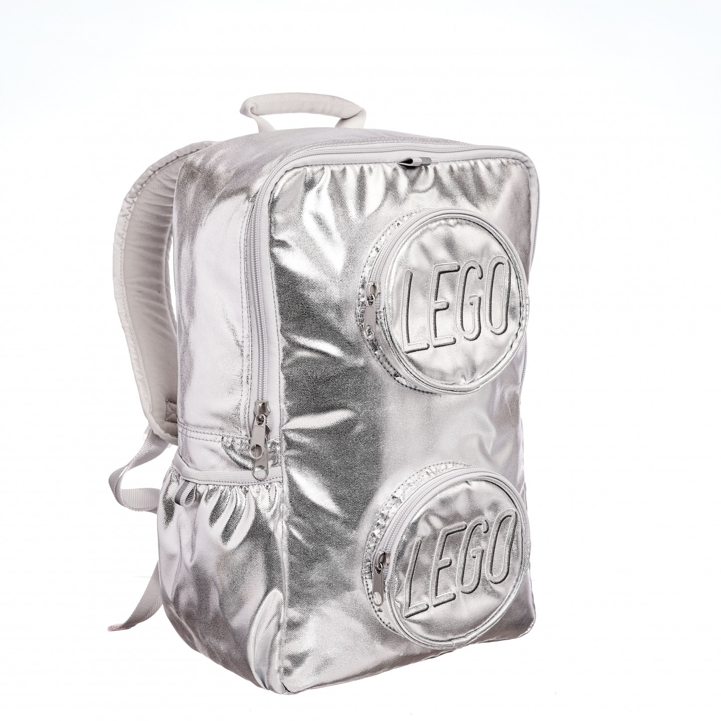 Rugzak in de vorm van een steen - metallic zilver