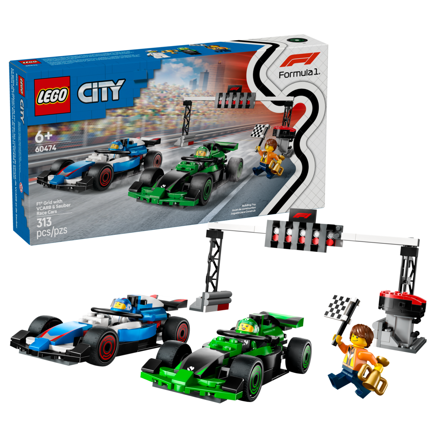 F1® grid met VCARB en Sauber racewagens — Afbeelding 2