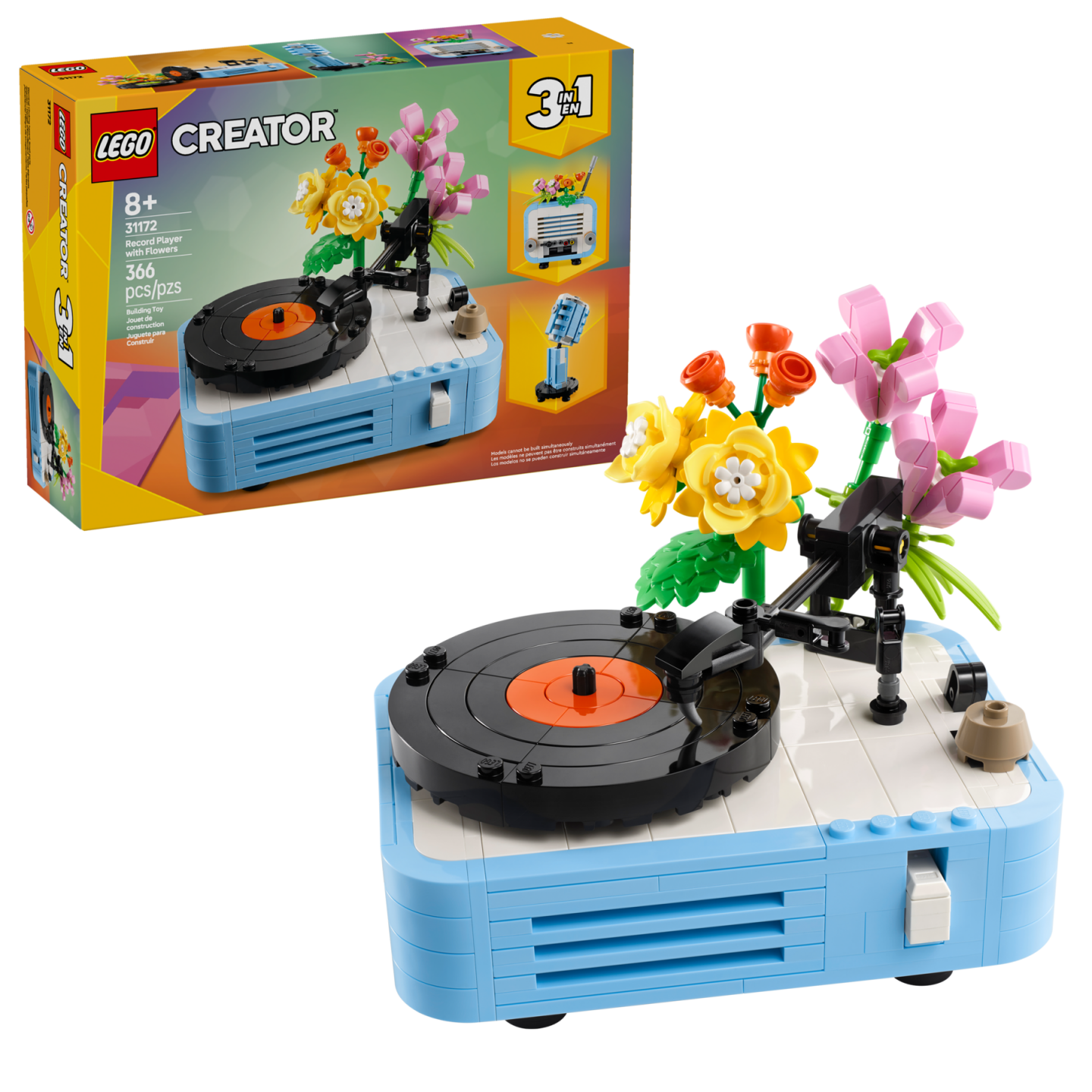 LEGO Creator 31172 Platenspeler met bloemen: Bouw je eigen retro-muziekapparaten