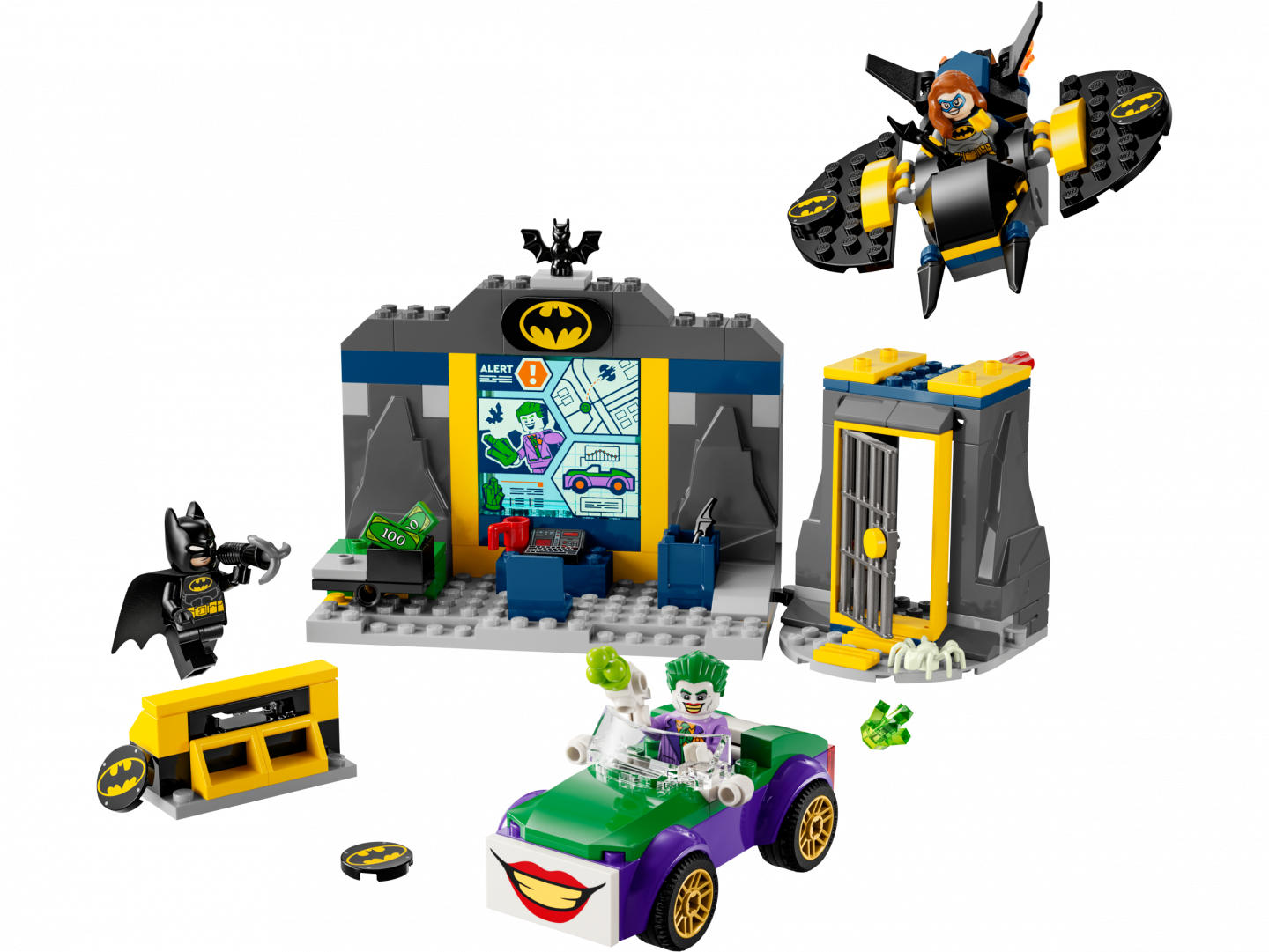 De Batcave™ met Batman™, Batgirl™ en The Joker™