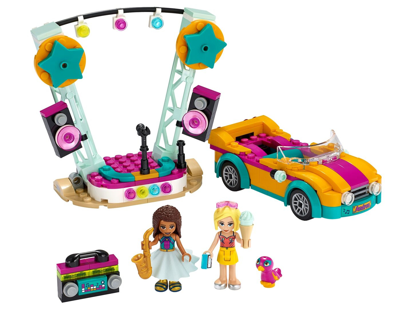 Andrea's auto en podium — Afbeelding 1