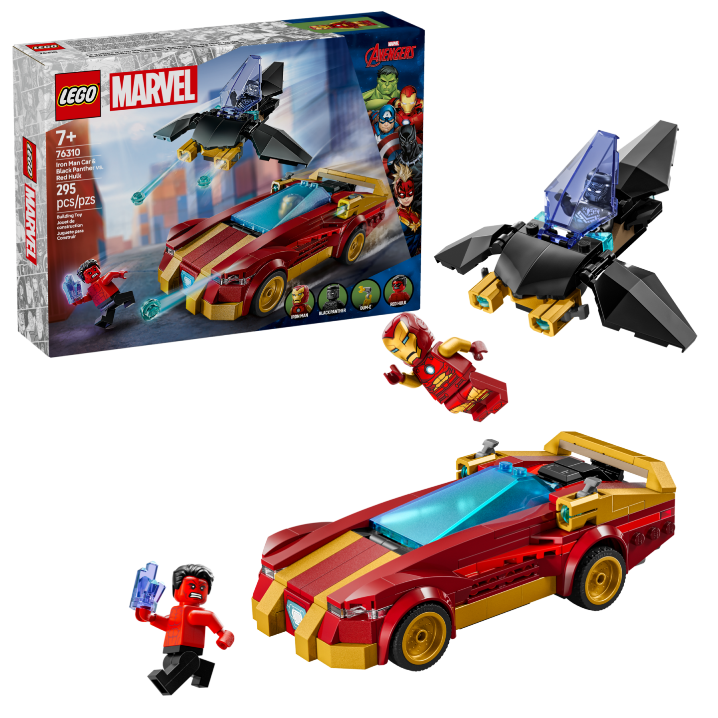 Iron Mans auto en Black Panther vs. Rode Hulk — Afbeelding 2