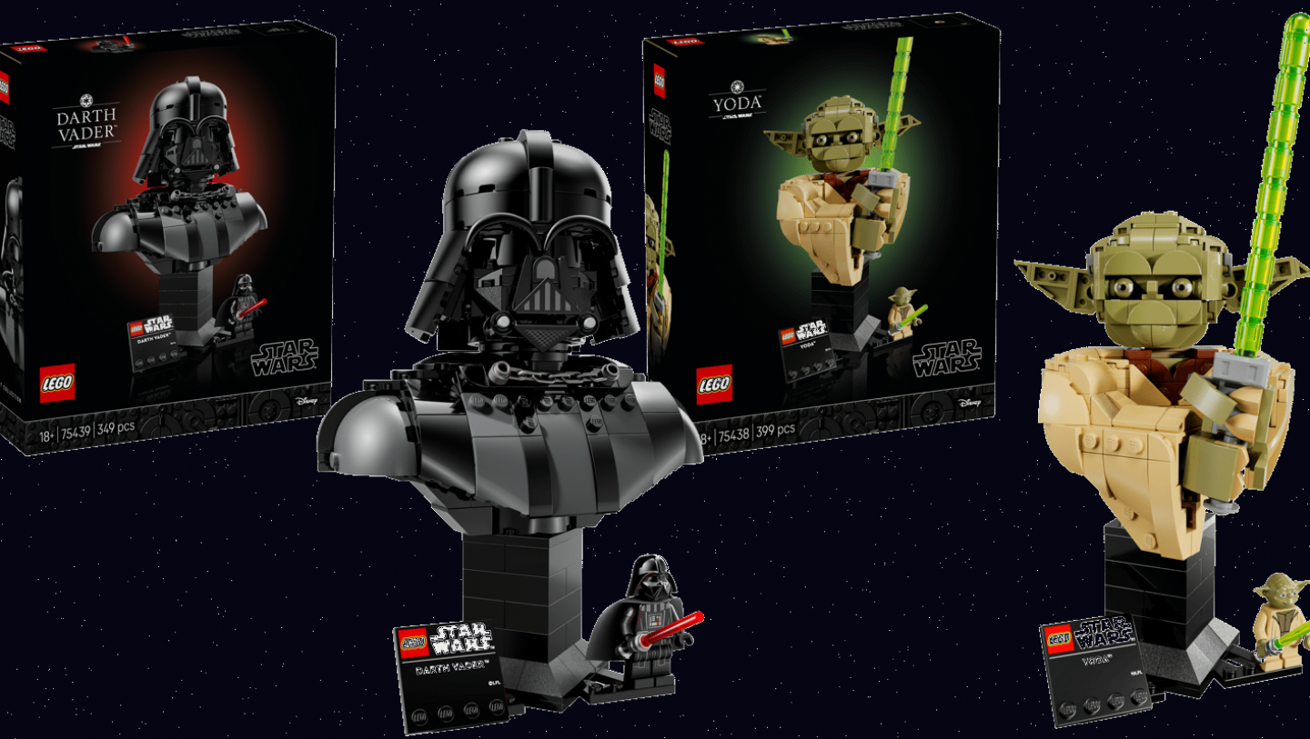 Nieuwe LEGO Star Wars bustes: LEGO Star Wars 75439 Darth Vader en LEGO Star Wars 75438 Yoda Bust officieel onthuld en nu als pre order!