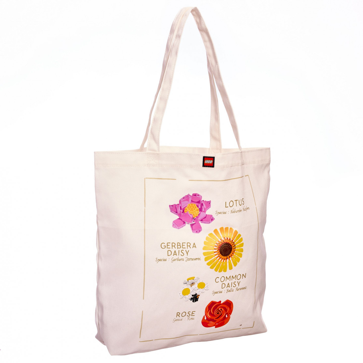 Eenvoudige canvas draagtas - bloemennamen