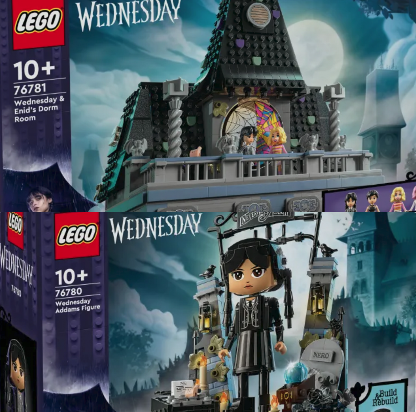 LEGO Wednesday 76780: Wednesday Addams-figuur en LEGO Wednesday 76781: Wednesday & Enid’s Slaapkamer verschijnen op 1 oktober 2024