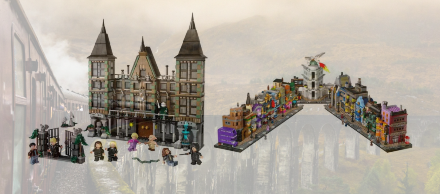 LEGO Harry Potter 76453 Malfoy manor en LEGO Harry Potter 76444 Diagon Alley: Wizarding shops eerste foto gelekt