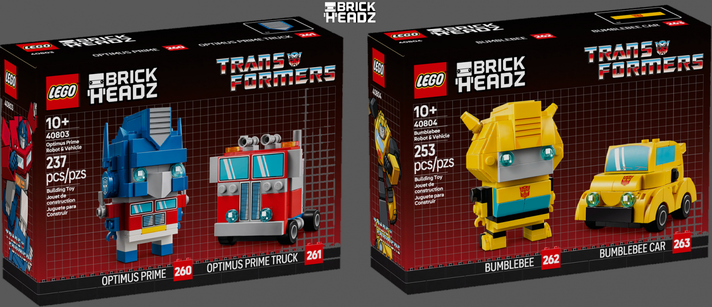 Nieuwe LEGO BrickHeadz Transformers sets op 1 maart: Optimus Prime en Bumblebee