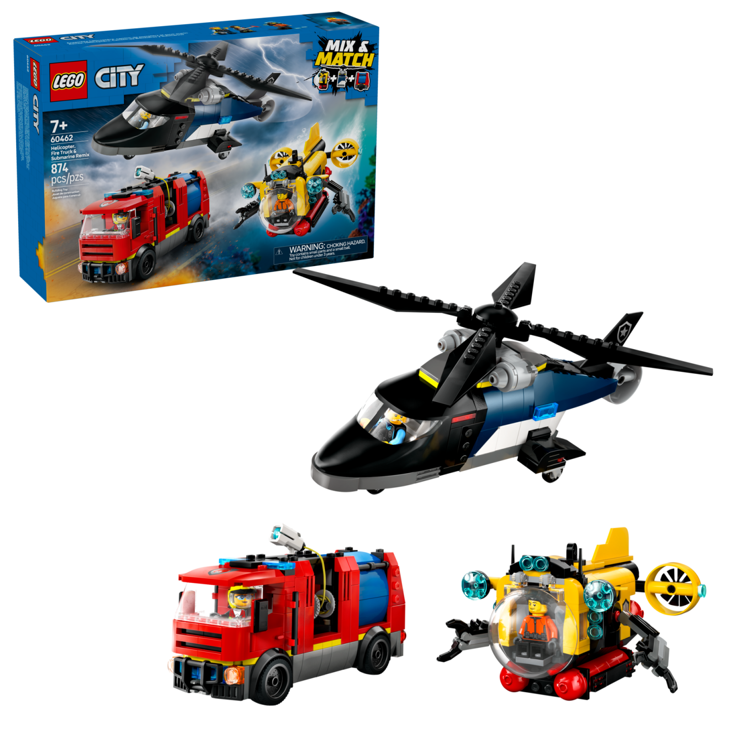 Helikopter, brandweerauto en onderzeeër remix — Afbeelding 2
