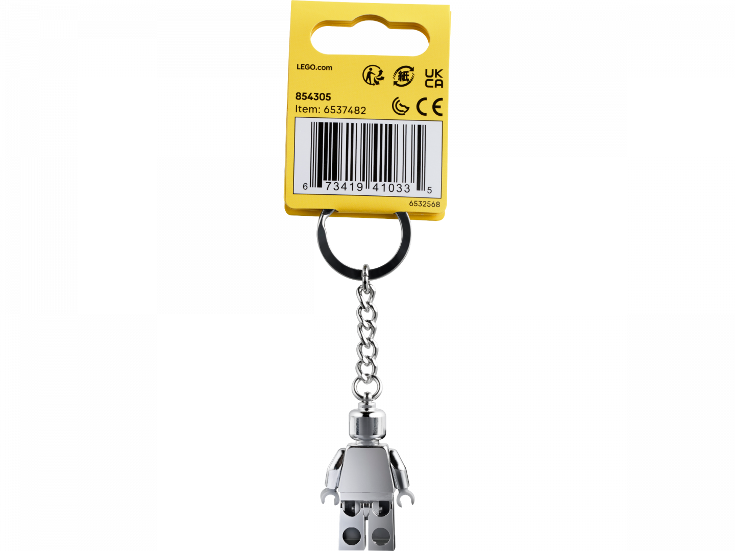 Zilverkleurige minifiguur sleutelhanger — Afbeelding 3
