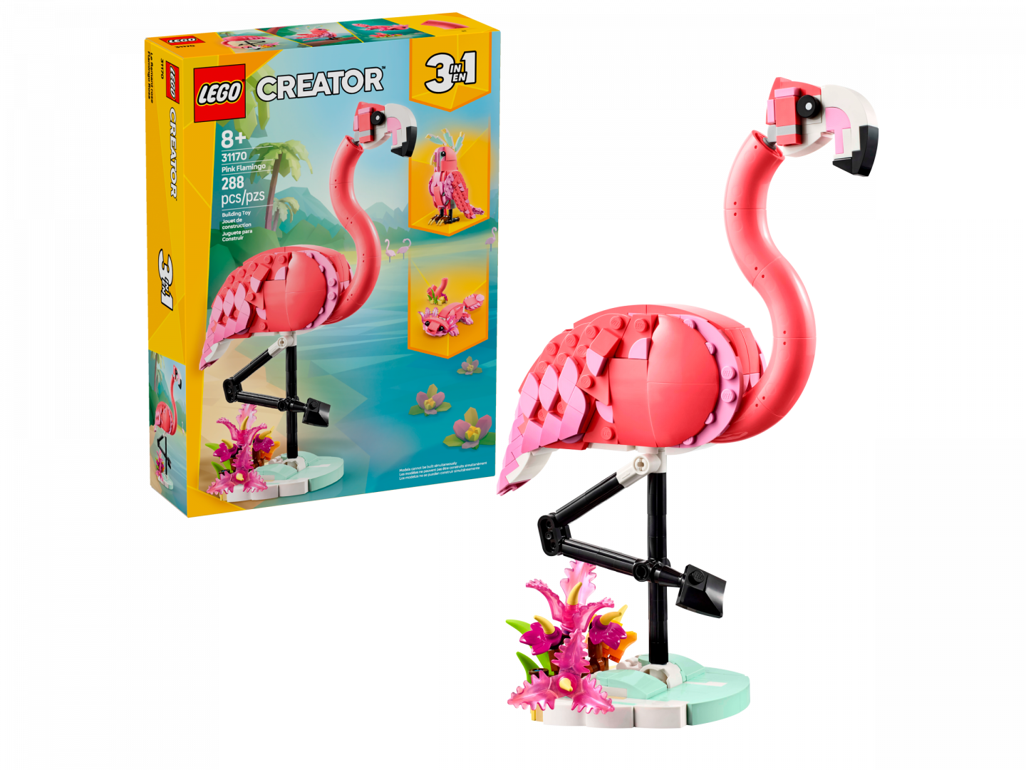 Wilde dieren: roze flamingo — Afbeelding 2