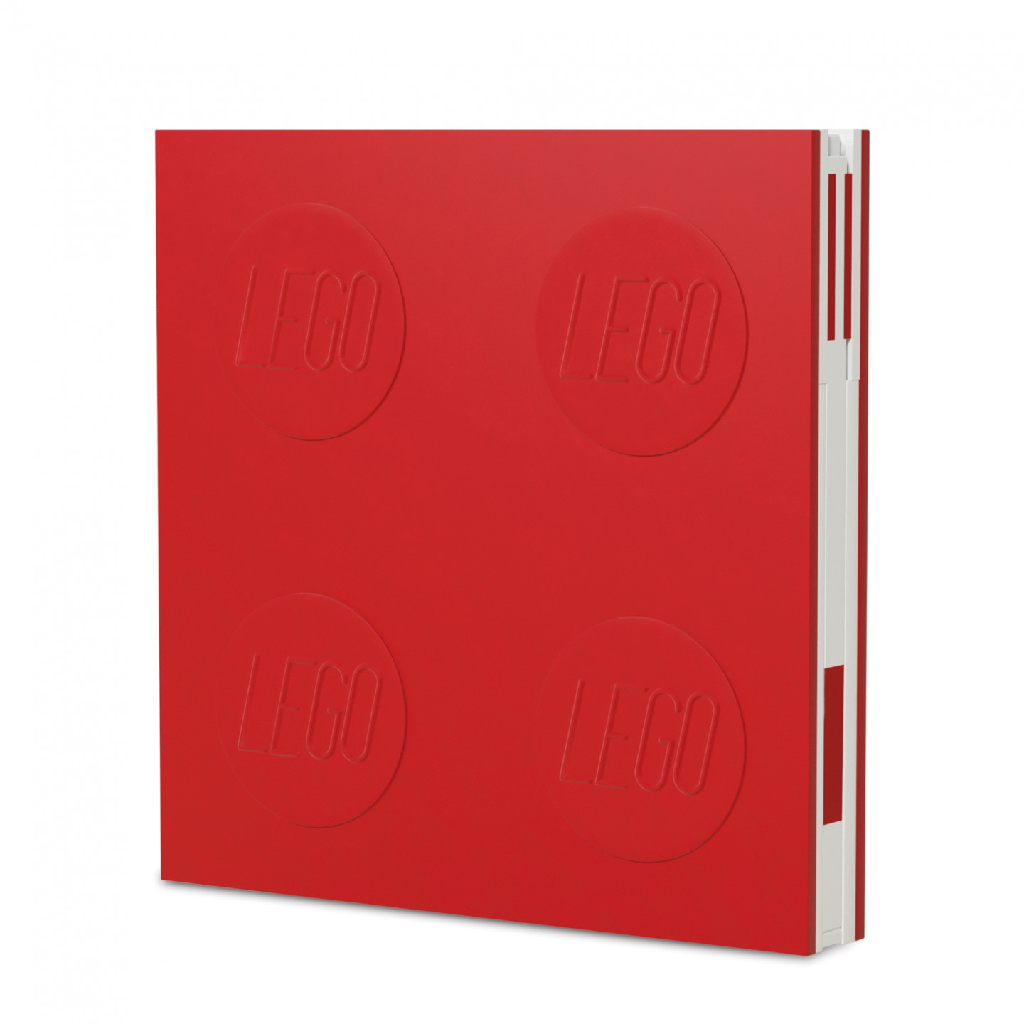 Afsluitbaar notitieboekje met gelpen – rood