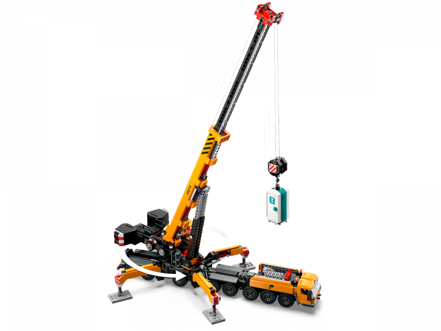 Gele mobiele bouwkraan — Afbeelding 4