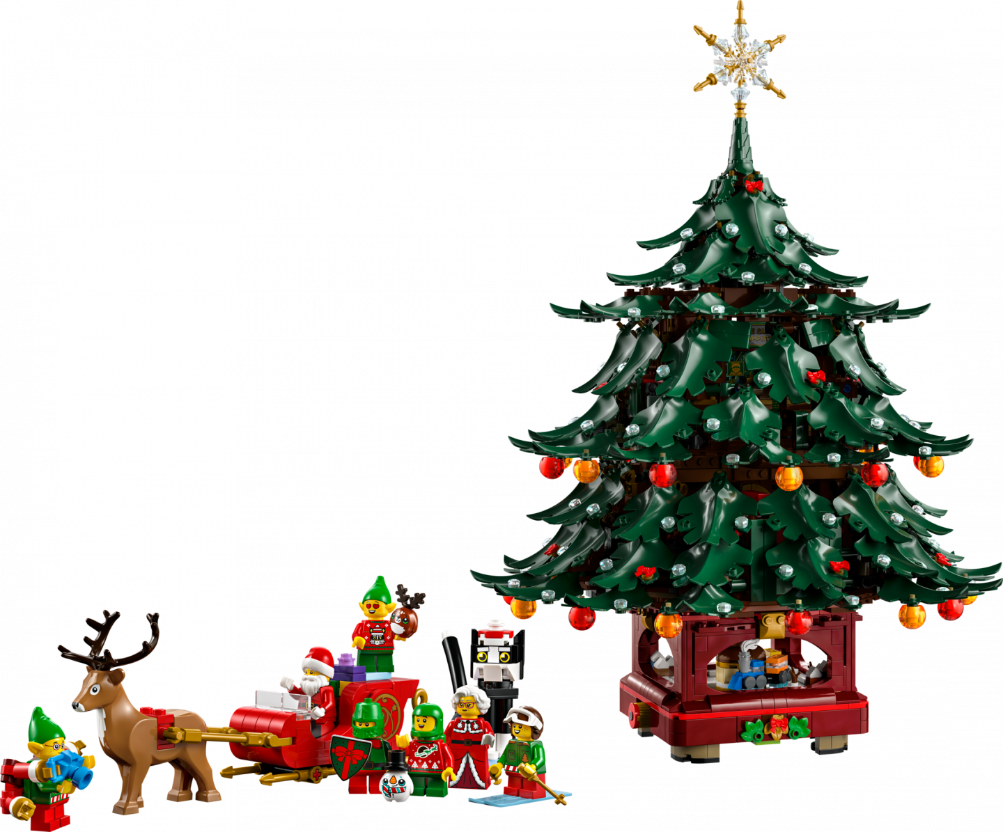 Decoratieve kerstboom voor het hele gezin