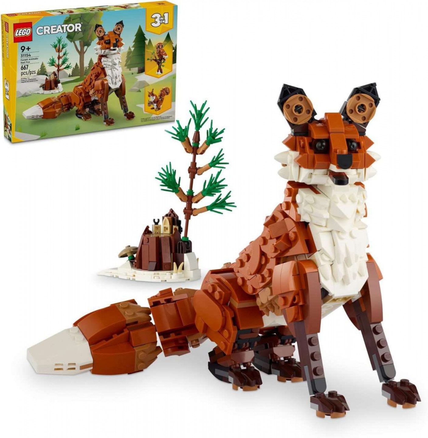 Eerste beelden van de nieuwe LEGO Creator 31154 Forest Animals: Red Fox.