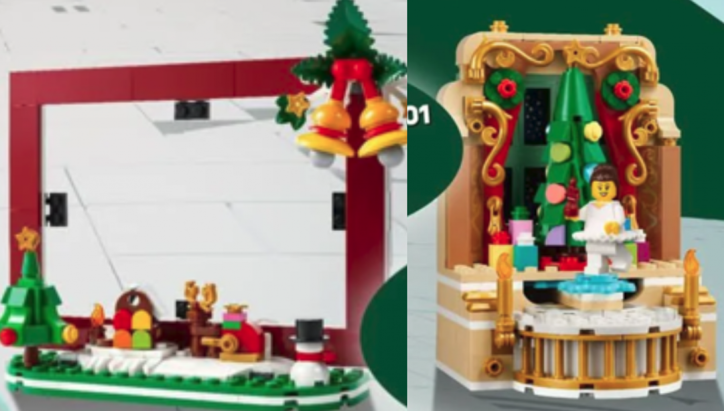 LEGO's Kerst 2024 GWP’s: LEGO 40701 Ballerina & Nutcracker scene en de LEGO 40702 Christmas picture frame