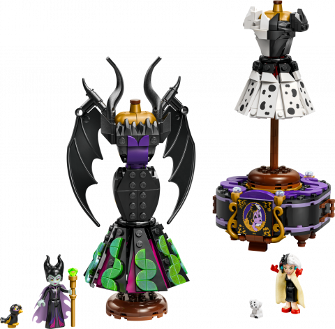 De jurken van Maleficent en Cruella De Vil