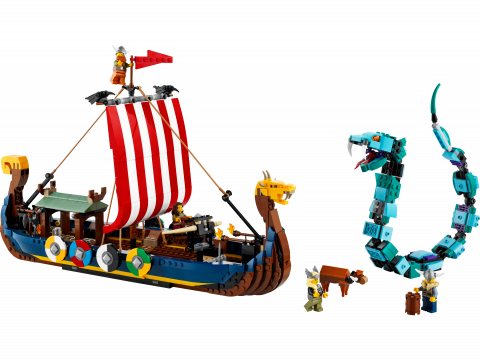 Vikingschip en de Midgaardslang