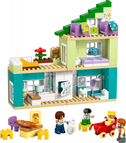 3-in-1 modern woonhuis met figuren