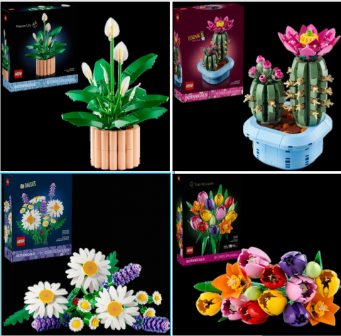 Vier nieuwe LEGO Botanicals sets vanaf 1 januari 2026