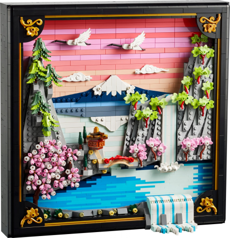 Landschap met Japanse kersenbloesems