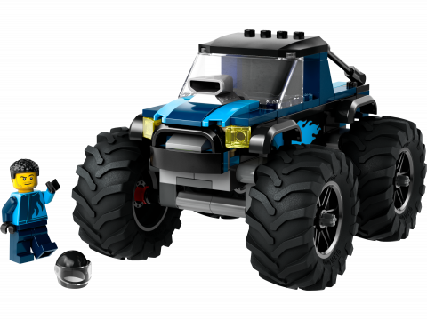 Blauwe monstertruck