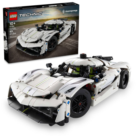 Ontdek de nieuwe LEGO Technic 42184 Koenigsegg Jesko absolut: Een witte hypercar vol functies