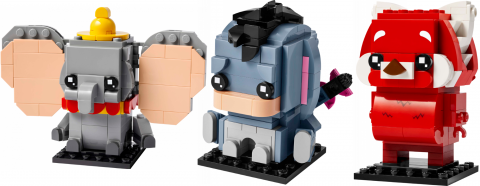 LEGO kondigt drie nieuwe BrickHeadz aan voor 2025: Dumbo, Eeyore en Red Panda Mei