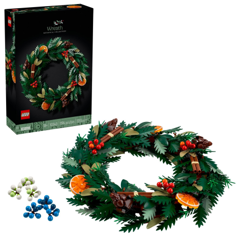 Versier je huis met de nieuwe LEGO 10340 Holly wreath-set op 1 oktober 2024: Nu beschikbaar als pre-order!