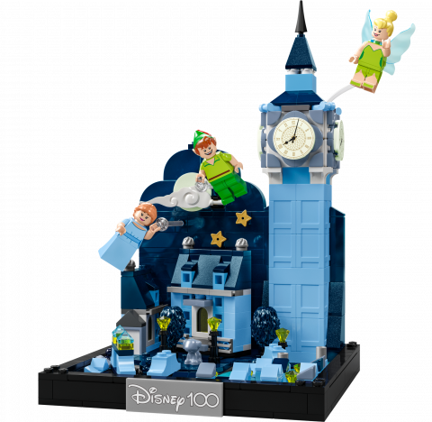 Peter Pan en Wendy vliegen over Londen