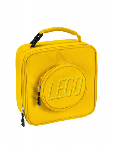 Lunchtas in de vorm van een LEGO® steen - geel